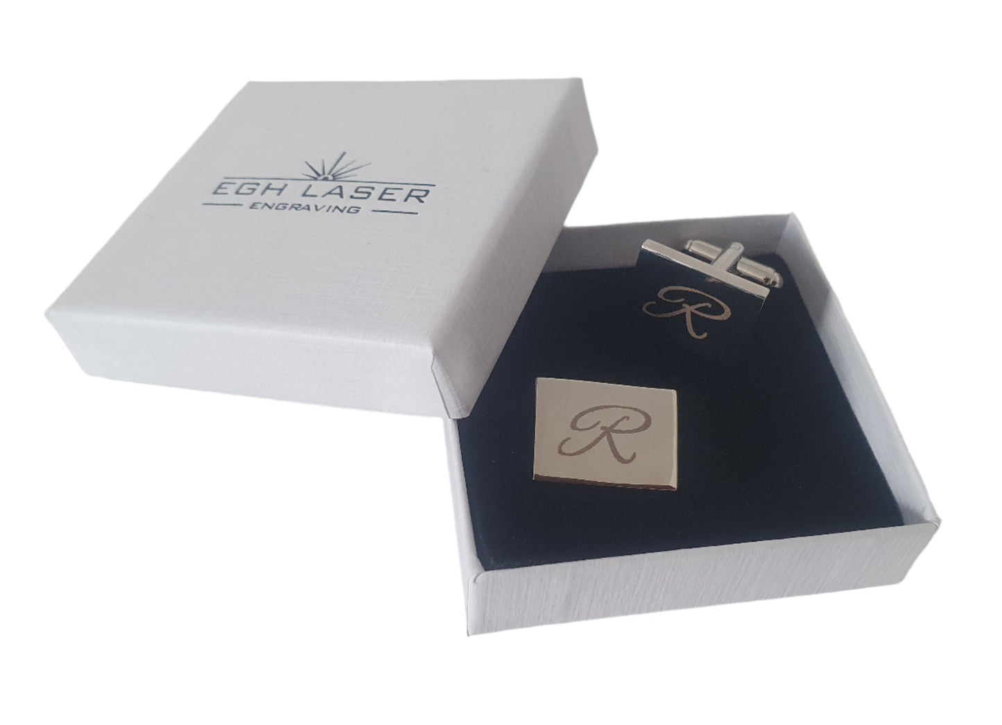 Personalised Cufflinks - Rectangle - Stainless Steel