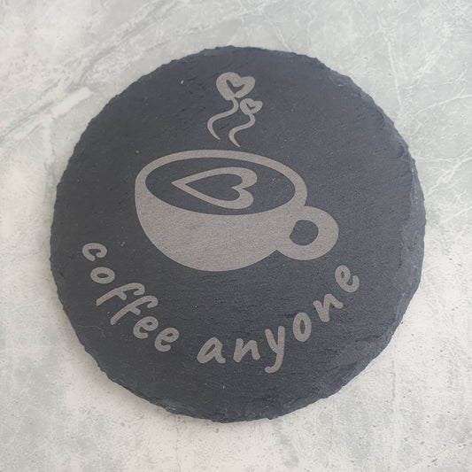 Slate Coaster - Coffee anyone