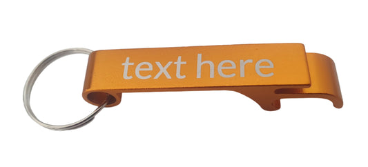 Personalised Aluminium Key Ring Bottle Opener - various colours