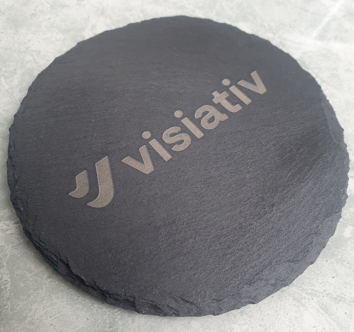 Personalised Slate Coaster - Round or Square - Volume based pricing TBC